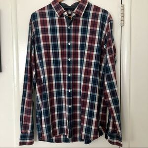 Mat de Misaine Plaid Button Down Shirt NWT